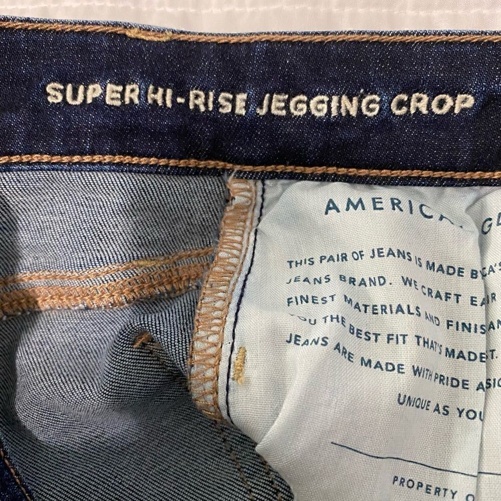 American Eagle Super Hi-Rise Jegging Crop Women Size 0 - Picture 7 of 9
